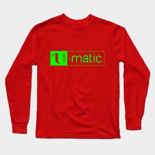 3/4" U-matic bright green logo Long Sleeve T-Shirt